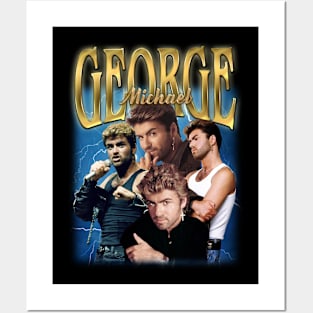 RETRO VINTAGE GEORGE MICHAEL 90S BOOTLEG STYLE Posters and Art